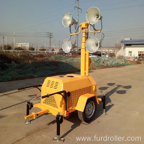 5 sections elevating 4*1000W 360degree 7M Trailer Mobile Light Tower FZMTC-1000B